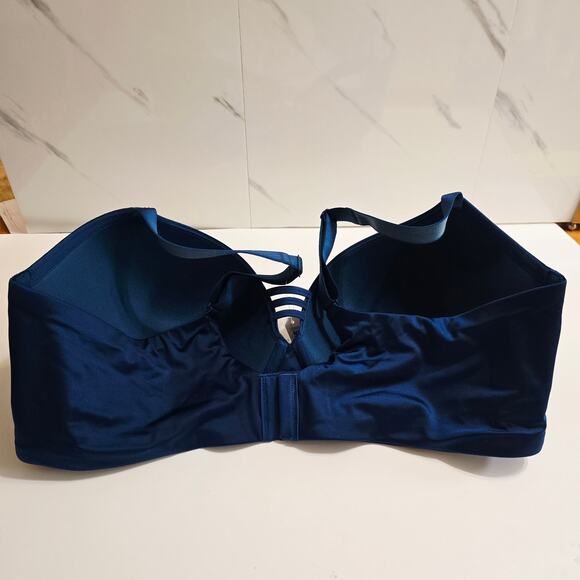 NWT Soma Stunning Push-up Plunge Bra Blue My Mind  Size 44DD 44E - Picture 2 of 4